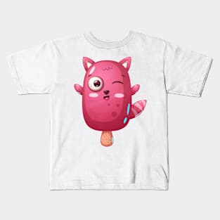 Cute Kitty Ice Cream Kids T-Shirt